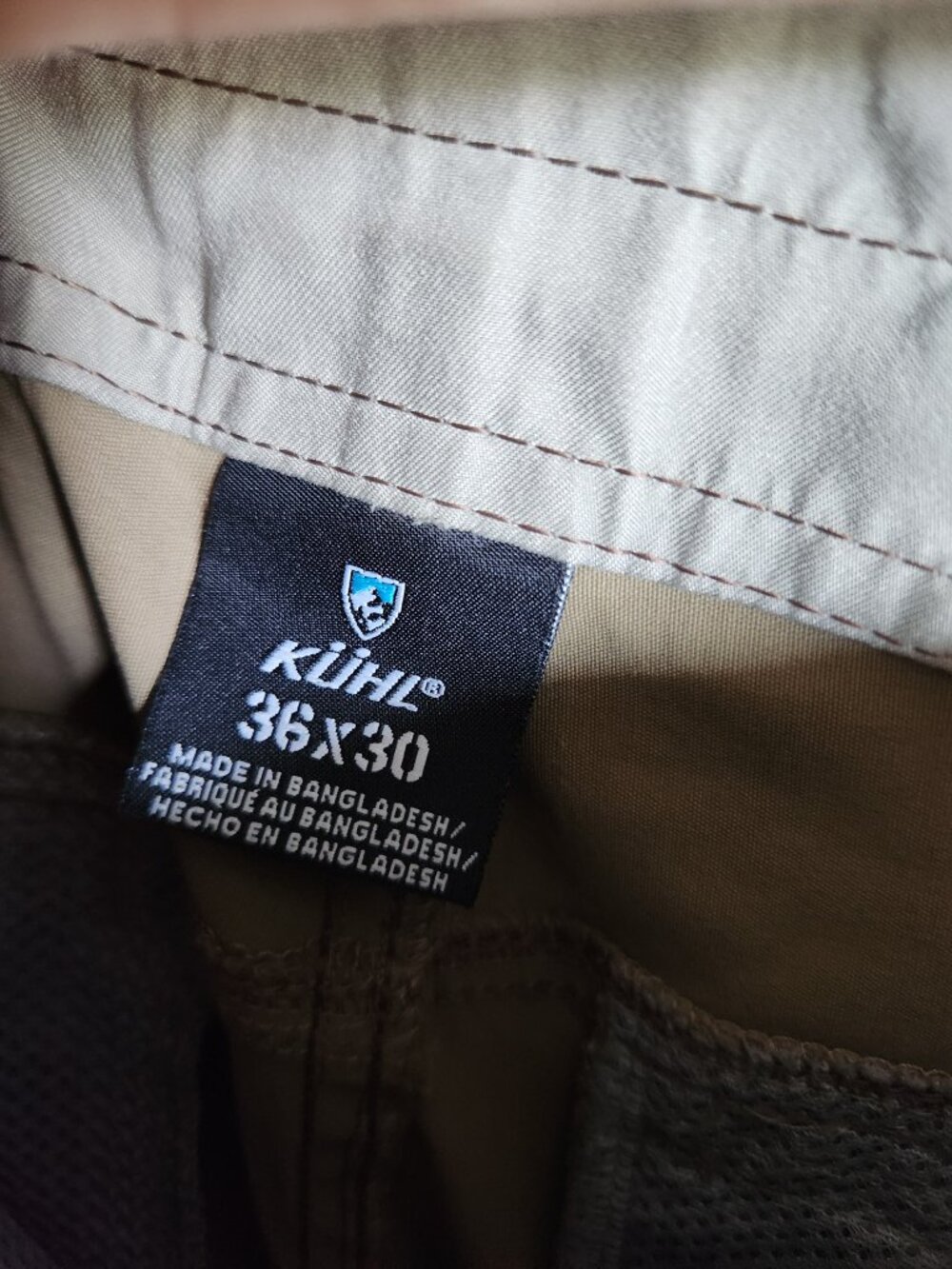 Kuhl Mens 36x30 Renegade Afire Chino Pants Charcoal Tan 5158 Nylon Stretch - Picture 6 of 13